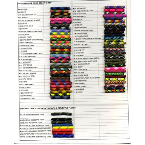 50FT Type III Birthday Cake Paracord 550 Parachute Cord 7 Strand Made In USA