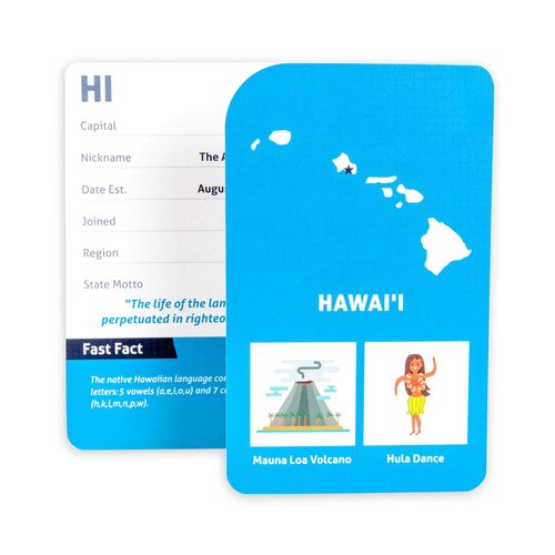 States & Capitals Flash Cards for Kids – 50 American State Cards + 9 Learning Games – USA Facts, Capitals, Nicknames, Geography, History, Mottos & Trivia – Memorization, Studying & Teaching Tool