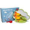 Agape Bird Mirror with Perch&Slow Feeder, Bird Toys for Boredom&Anxiety, Bird Cage Accessories for Parrots to Expend Energy, Interactive Toys for Parakeet, Cockatiel, Lovebird, Conure, Finch, Budgies