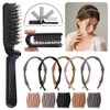 Aozzy 6Pcs Travel Boar Bristle Folding Hair Brush with Retractable Band for Thin/Thick Hair, Mini Brush for Women's Hairstyles, Men's Hair & Beard - Great for Purse/Pocket