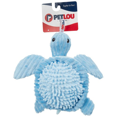 Pet Lou Blue Bay Turtle Dog Toy, 10-inch Length