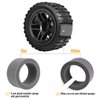 FriHobby Pre-Glued 1/10 Scale RC Truck Wheels and Tires 12mm Hex 2.8 RC MT Tires Compatible with Traxxas Stampede Rustler Hoss Redcat Volcano Blackout XTE 1/10 RC Monster Truck 2S-4S Brushless Power