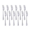 Dessert Forks Salad Fork 7.5 Inches Big Tea Fork BUY&USE Stainless Steel Hammered Surface Silver Tableware 12 PCS