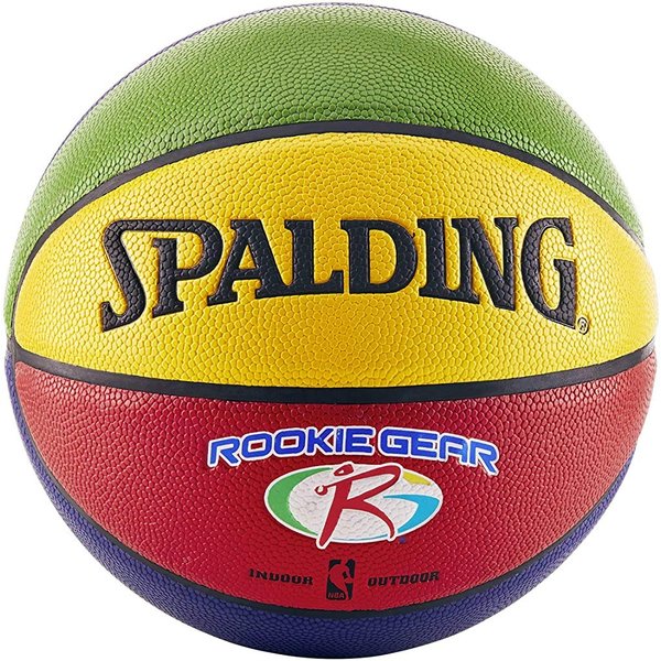 Spalding NBA Rookie Gear Multi Color Youth Indoor-Outdoor Basketball 27.5"