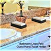 Bamboo Guest Towel Holder In Black (9.75"x 5.50"x 2") – Bathroom Napkin Tray – Multipurpose Organizer Box - For Guest Bathroom, Desk, Dining Table, Kitchen Counter & Drawers