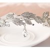 DS Rhinestone Wedding Tiara Crown for Brides, Goddess elf Princess Fairy Crystal Pendent Headband Leaf Cosplay Crown for women girls Hair Accessory for Brides Pageant Wedding Prom Birthday-Silver 2
