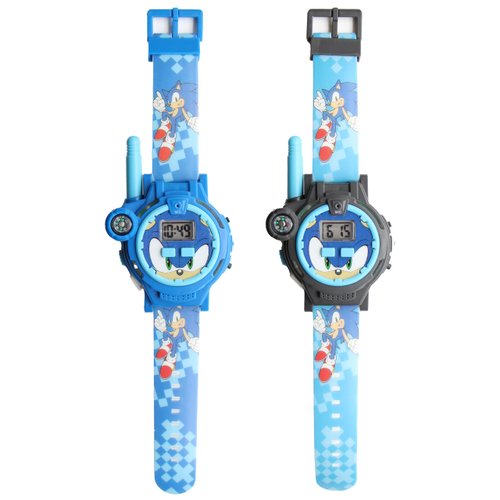 Accutime Sonic The Hedgehog's Walkie Talkie Kid's Watches with Calendar, Compass, Flashlight - 2 Way Radio, 200m Range – Durable Interactive Play Gear!