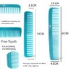 NuAngela Styling Comb Set, Cutting Combs Clipper Rat Tail Hair Beard Comb, Wide and Fine Tooth Hair Dressing Comb For Women Men Parting Teasing, Professional Barber Comb