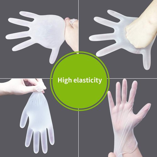 BLAZOR Clear Vinyl Gloves, Powder & Latex Free Disposable Glove, Non Allergy for Industrial, Food Service, Cleaning