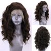 RONGDUOYI Synthetic Lace Front Wigs for Women Shoulder Length Dark Brown Short Wigs with Free Part Natural Hairline Synthetic Hair Wig Daily Use Cosplay Wig 12inches