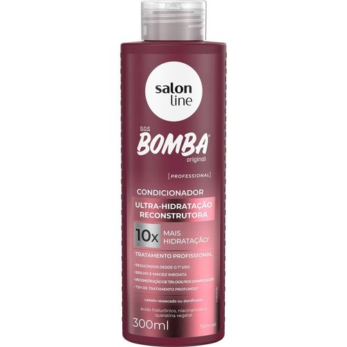 Salon Line - Linha SOS Bomba (Ultra Hidratacao Reconstrutora) - Condicionador 300 Ml - (SOS Bomb (Ultra Reconstruction Moisturizing) - Conditioner 10.14 Fl Oz)