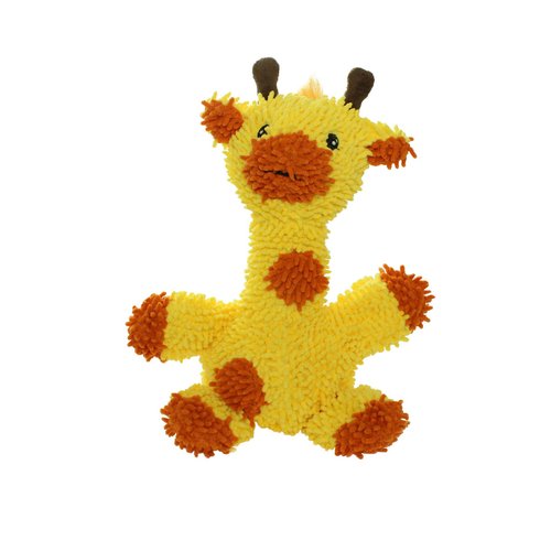 MIGHTY- Microfiber Ball Giraffe – Made with Squeaker Balls and Minimal Stuffing. Strong & Tough. Interactive Play Dog Toy. Machine Washable & It Floats. (Medium 2 Pack)