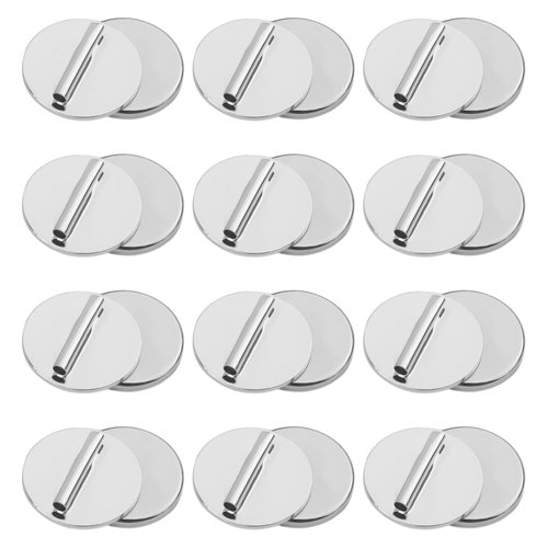 12pcs Mini Pin Brooch Converter, Magnetic Metal Pin Backs Harm Free Brooch Pin Converter for Scarf Hijab Shawls Thin Fabric Harm Free (Silver)