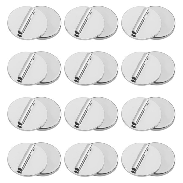 12pcs Mini Pin Brooch Converter, Magnetic Metal Pin Backs Harm Free Brooch Pin Converter for Scarf Hijab Shawls Thin Fabric Harm Free (Silver)