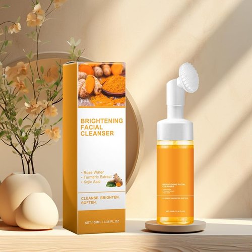 tropame 1Pcs Turmeric Facial Cleanser,Urmeric Facial Cleanser，Turmeric Foaming Cleanser,Deep cleansing of facial skin， Turmeric Foaming Cleanser for All Skin