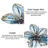 Mistofu 3.93Inch DIY Copper Wire Metal Hand-woven High-level design Barrettes Elegant Hair Accessories, Gifts for Women Girls (Misty blue)