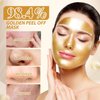 MINGJING Gold Foil Peel-Off Mask, Peel-Off Anti-Wrinkle Face Mask, 98.4% Beilingmei Gold Face Mask, Gold Face Mask for Moisturizing Removes Blackheads, Reduces Fine Lines And Cleans Pores (2PCS)