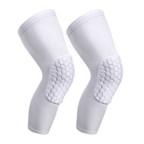PISIQI Knee Pads Compression Pads Long Leg Sleeve Collision Avoidance Brace Protection Knee Sleeve for Basketball Football Volleyball Cycling (1 Pair)