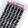 Cluster Lashes 72pcs Individual Lashes Mixed Tray Volume Eyelash Clusters DIY Lash Extension Fluffy Cluster Eyelash Extensions Kit Soft Lash Clusters (01-0.07C, 9-16mm)