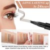 Eyebrow Pen, PreciRise Microblading Eyebrow Pencil with a 4 Micro-Fork Tip and One“8 x 6'' IN Double Sides Practice Skin for Natural Looking Hair-Like Defined Brows, Stays on All Day, Gray Brown