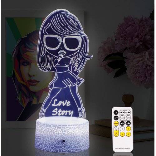 AmazerToys Tay Gifts, TS Fans Merch, Decoration for Fans. Table Lamp for Music Party Supplies.Night Light with 16 Colors Change and Timing