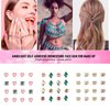 6 Sheet Makeup Self Adhesive Rhinestones,Face & Hair & Body Makeup Festival Essentials Gems,Rave Carnivaln New Year Glitter Decoration Accessories,Stick on Eye,Ear Craft Jewels for Girls & Women