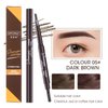 Terrilee Eyebrow Pencil 5 Pieces Pack - Waterproof and Sweat-proof Eyebrow Definer Pencil 5 Colors Set with Eyebrow Brush- Eyebrow Pencils for Brown,Black,Light Brown,Grey and Dark Brown Hair (Black (5 Colors Pack))