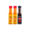 Mexico Lindo Hot Sauce Variety Pack | Includes 2 Bottles of Red Habanero + 1 Bottle of Xxxtra Hot | 5 Fl Oz Bottles (Pack of 3)
