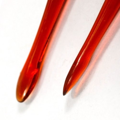 SING F LTD 10PCS Red Nail Art Tips Cuticle Pusher Remover Trimmer with Round Tail Set