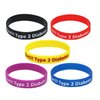 Lyndong 5 Pack Type 2 Diabetes Silicone Medical Alert ID Bracelet Wristbands