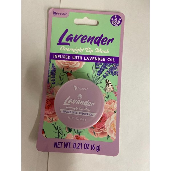 b.pure Overnight Lip Mask Lavender Infused With Lavender Oil .21 oz