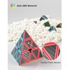 Speed Cube Set, Carbon Fiber Sticker Puzzle Cube Bundle Magic Cube Set of 2x2x2 3x3x3 Pyramid Speed Cube, Birthday Party for Kids Teens Adults