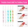 22 Pcs Nail Art Brushes Set, 1 Pcs Resin Nail Art Palette, 15 Pcs Nail Art Brushes, 5 Pcs Nail Art Dotting Pens, 1 Pcs Cosmetic Makeup Spatula Stirring Rod, Nail Design Tools for Nail Art Home Salon