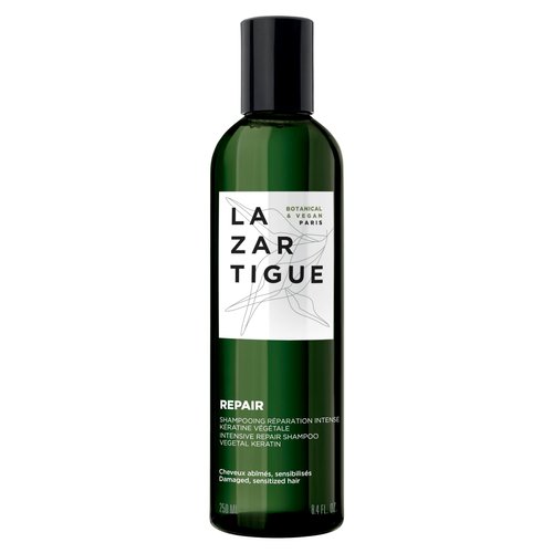 Lazartigue Repair Shampoo, Vegetal Keratin for Deep Repair & Shine, Vegan, Sulfate-Free, Silicone-Free, for Damaged Hair, 8.4 Fl. Oz.