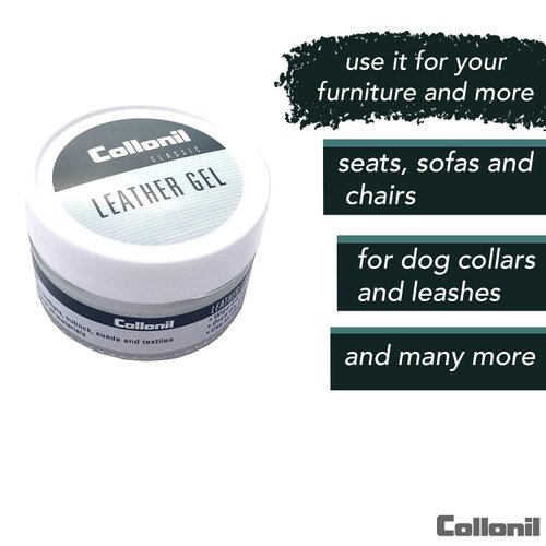 Collonil Leather Gel 2.02 Fl Oz – Leather Care for Smooth and Suede Leather– Dirt & Water-Repellent – Leather Conditioner & Leather Care for Furniture, Shoes, Bags & Much More