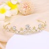Oriamour Crystal Tiaras and Crowns Headband For Women Birthday Pageant Wedding Prom Princess Crown Bridal Tiara With Clear Beads,Wedding Tiara for Bride (Gold)