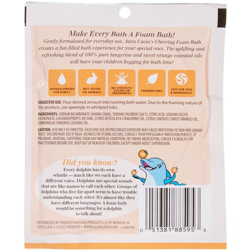 Aura Cacia Aromatherapy Foam Bath for Kids - Cheering - 2.5 oz