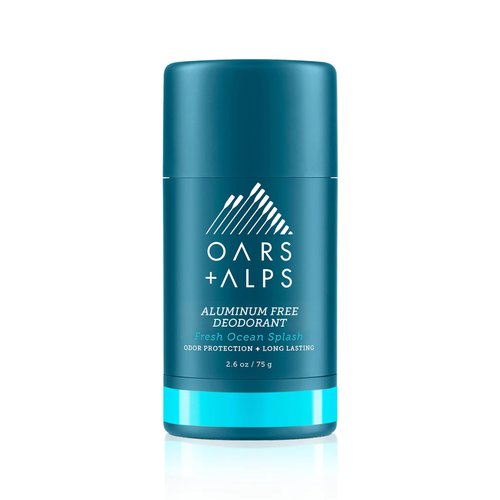 Oars + Alps Aluminum Free Deodorant for Men and Women, Dermatologist Tested and Made with Clean Ingredients, Vegan, Travel Size, Fresh Ocean Splash, 1 Pack, 2.6 Oz