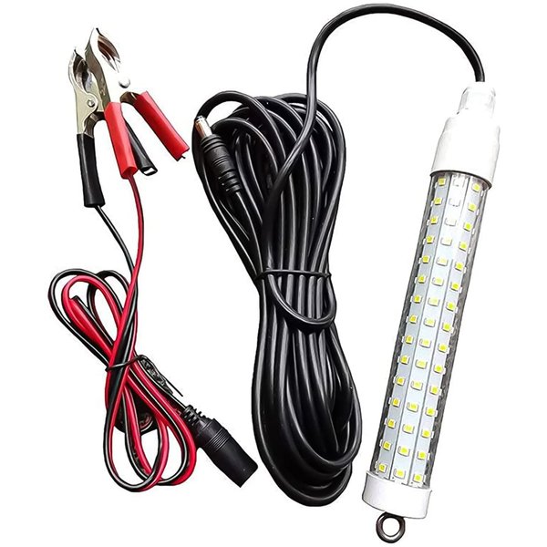 12V 120 LED Submersible Fishing Light Underwater Fish Finder Lamp, Night Fishing Lure Bait Finder Crappie Boat Ice Fishing Light Attractants More Fish in Freshwater & Saltwater, with 6M Power Cord