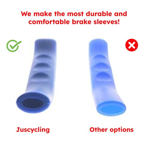 Juscycling Anti-Slip Shock-Absorbing and Comfortable Brake Handle Silicone Sleeve Universal Brake Lever Protection Cover for Road Bike and MTB，2 Pairs (Red)