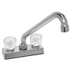 Phoenix Faucets PF211304 Dual Handle 4" Bar Deck Faucet - 8" Hi-Rise Tubular Spout, Acrylic