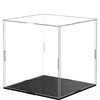 Clear Self-Assembly Acrylic Display Case Transparent Dust Proof Protection Showcase for Figurine Collectibles Figures Basketball(8 x 8 x 8 Inch)