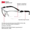 3M Safety Glasses with Readers, BX, +2.0, ANSI Z87, Anti-Fog Anti-Scratch Clear Lens, Silver Frame, Adjustable Length Temples and Lens Angle