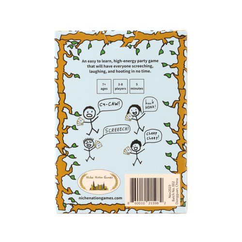 Niche Nation Games Bird Call A Lively and Delightfully Absurd 5-Minute Party Game - High Energy Party Game - Card Games for Kids, Teens, and Adults