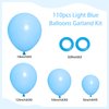FOTIOMRG 110pcs Light Blue Balloon Garland Arch Kit, 18 12 10 5 inch Light Blue Latex Balloons Different Sizes Pack for Birthday Graduation Baby Shower Gender Reveal Party Wedding Decorations