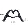 DOVDOV Hand Bone Hand Heart Statue, Black Home Decor, Halloween Table Decorations, Scary Finger Decorative Sculpture, Halloween Decorations Coffee Table Bookshelf Living Room Bookshelf.