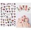 2Pieces 3D Mouse Nail Stickers Cute Kawaii Cartoon Nail Stikers Self-Adhesive Nail Decals for Women Girls Kids Nail Art Stickers (75+Decals)