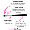 Small Concealer Brush Under Eye – Mini Tapered Kabuki Makeup Brush for Blending, Setting, Contour Eyeshadow, Powder, Cream Make Up, Vegan Synthetic