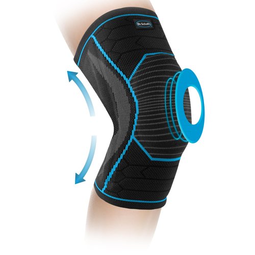 Dr. Scholl's Compression Knee Sleeve with Massaging Gel, Breathable Fabric, Shock-Absorbing Knee Compression Sleeve, Built-in Gel Padding & Support (Size S/M)