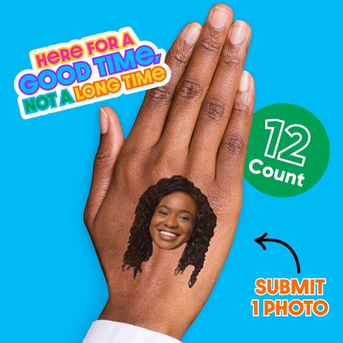 Big Dot of Happiness Custom Photo Fun Face - Party Favors - Fun Face Temporary Tattoos - Set of 12